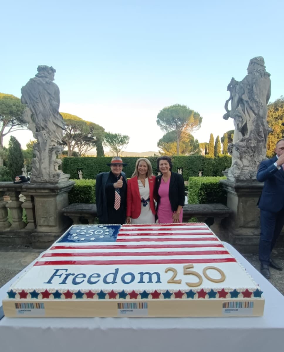 Massimo Merendi e Alessandra Ascari Raccagni al 250esimo dell'indipendenza degli Stati Uniti